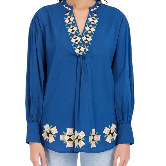 Roller Rabbit Talulah Embroidered Blouse - Picture 1 of 6